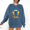 Books Quote Bookaholic Dragon Bookish Reading Comfort Colors Sweatshirt Blue Jean