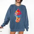 Books Reading Ice Cream Comfort Colors Sweatshirt Blue Jean