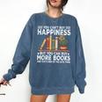 Books Reading Lovers Bookworm Librarian Book Nerd Read Comfort Colors Sweatshirt Blue Jean