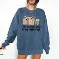 I Like My Books Spicy & My Coffee Icy Lover Bookworm Premium Comfort Colors Sweatshirt Blue Jean I Like My Books Spicy & My Coffee Icy Lover Bookworm Premium Comfort Colors Sweatshirt Blue Jean