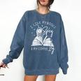 I Like My Books Spicy And My Coffee ICY Comfort Colors Sweatshirt Blue Jean I Like My Books Spicy And My Coffee ICY Comfort Colors Sweatshirt Blue Jean