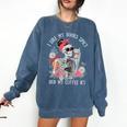 I Like My Books Spicy And My Coffee ICY Skeleton Women Comfort Colors Sweatshirt Blue Jean I Like My Books Spicy And My Coffee ICY Skeleton Women Comfort Colors Sweatshirt Blue Jean