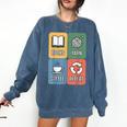Books Yarn Coffee Repeat Crocheting Comfort Colors Sweatshirt Blue Jean Books Yarn Coffee Repeat Crocheting Comfort Colors Sweatshirt Blue Jean