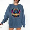 Bookworm Dragon Reading Book Lover Comfort Colors Sweatshirt Blue Jean