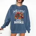 Bookworm For Women Just A Girl Who Loves Books Comfort Colors Sweatshirt Blue Jean Bookworm For Women Just A Girl Who Loves Books Comfort Colors Sweatshirt Blue Jean