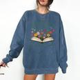 Born To Read Books Forced To Read Emails Comfort Colors Sweatshirt Blue Jean