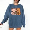 Capybara Axolotl Kawaii Kids Anime Book Lover Reading Comfort Colors Sweatshirt Blue Jean Capybara Axolotl Kawaii Kids Anime Book Lover Reading Comfort Colors Sweatshirt Blue Jean