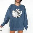 Cat Book Humor How To Train Your Human Comfort Colors Sweatshirt Blue Jean Cat Book Humor How To Train Your Human Comfort Colors Sweatshirt Blue Jean