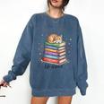 Cats Books Lover Men Women Comfort Colors Sweatshirt Blue Jean Cats Books Lover Men Women Comfort Colors Sweatshirt Blue Jean