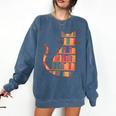 Cats Reading Books Librarian Library Readers Comfort Colors Sweatshirt Blue Jean