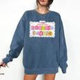 Certified Bookish Baddie Cute Book Lover Comfort Colors Sweatshirt Blue Jean