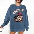 Chapter 28 28th Birthday Women Book Lovers Its My Birthday Comfort Colors Sweatshirt Blue Jean