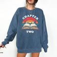 Chapter Two Book Reading 2nd Birthday 2 Year Old Comfort Colors Sweatshirt Blue Jean
