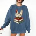 Chicken Books Back To School First Day Of School Boys Girls Comfort Colors Sweatshirt Blue Jean Chicken Books Back To School First Day Of School Boys Girls Comfort Colors Sweatshirt Blue Jean