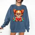 Chihuahua Reading a Book Dog Comfort Colors Sweatshirt Blue Jean