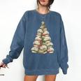 Christmas Book Tree Teacher Book Lover Xmas Librarian Comfort Colors Sweatshirt Blue Jean Christmas Book Tree Teacher Book Lover Xmas Librarian Comfort Colors Sweatshirt Blue Jean