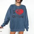 Clifford The Big Red Dog I Heart Clifford Childrens Books Comfort Colors Sweatshirt Blue Jean