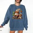 Coffee And Book Reading Accessories For Book Lovers Gnome Comfort Colors Sweatshirt Blue Jean Coffee And Book Reading Accessories For Book Lovers Gnome Comfort Colors Sweatshirt Blue Jean