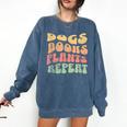 Colorful Dogs Books Plants Repeat Comfort Colors Sweatshirt Blue Jean