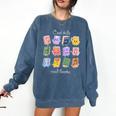 Cool Kids Read Books School Librarian Reading Teacher Comfort Colors Sweatshirt Blue Jean