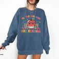 All The-Cool Kids Are Reading Book Lover Librarian Bookworm Comfort Colors Sweatshirt Blue Jean