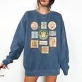 Coquette Boys Of Tommen Books Stamp Tommen College Tees Comfort Colors Sweatshirt Blue Jean