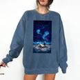 Cosmic Botanical Book Lover Reading Comfort Colors Sweatshirt Blue Jean Cosmic Botanical Book Lover Reading Comfort Colors Sweatshirt Blue Jean