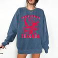 Cupid's Favorite Teacher Valentines Day Heart Book Lover Comfort Colors Sweatshirt Blue Jean