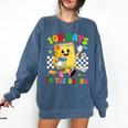 Cute 100 Days In The Books Groovy Boy Girl Teacher Comfort Colors Sweatshirt Blue Jean