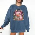 Cute Axolotl Reading Books Cozy Night Aesthetic Comfort Colors Sweatshirt Blue Jean Cute Axolotl Reading Books Cozy Night Aesthetic Comfort Colors Sweatshirt Blue Jean