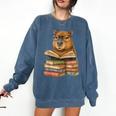 Cute Capybara Reading Books Animal Capybara Bookworms Comfort Colors Sweatshirt Blue Jean Cute Capybara Reading Books Animal Capybara Bookworms Comfort Colors Sweatshirt Blue Jean