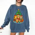Cute Cats Reading Books Christmas Tree Comfort Colors Sweatshirt Blue Jean Cute Cats Reading Books Christmas Tree Comfort Colors Sweatshirt Blue Jean