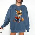 Cute Coyote With Book I Kids Coyote Comfort Colors Sweatshirt Blue Jean Cute Coyote With Book I Kids Coyote Comfort Colors Sweatshirt Blue Jean