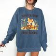 Cute Fox Stay Clever Read Books For Librarian Or Bookworm Comfort Colors Sweatshirt Blue Jean Cute Fox Stay Clever Read Books For Librarian Or Bookworm Comfort Colors Sweatshirt Blue Jean