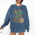 Cute Kawaii Dragon Fantasy Book Lover Book Nerd Comfort Colors Sweatshirt Blue Jean Cute Kawaii Dragon Fantasy Book Lover Book Nerd Comfort Colors Sweatshirt Blue Jean