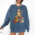 Cute Reading Chicken With Glasses Books Bookworm Reader Book Comfort Colors Sweatshirt Blue Jean Cute Reading Chicken With Glasses Books Bookworm Reader Book Comfort Colors Sweatshirt Blue Jean