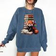 Cute Red Panda Reading Book Animal Bookworm Comfort Colors Sweatshirt Blue Jean Cute Red Panda Reading Book Animal Bookworm Comfort Colors Sweatshirt Blue Jean
