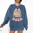 Dada Book First Chapter Birthday Family Matching Party Comfort Colors Sweatshirt Blue Jean