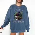 Dark Romance Book Lover Spicy Books Bookish Merch Morally Comfort Colors Sweatshirt Blue Jean