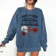 Dark Romance Smutt Book Merch Just A Good Girl STFUATTDLAGG Comfort Colors Sweatshirt Blue Jean