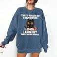 Das Ist Es Was Ich Tue Ich Lese Books Crochet And Comfort Colors Sweatshirt Blue Jean Das Ist Es Was Ich Tue Ich Lese Books Crochet And Comfort Colors Sweatshirt Blue Jean