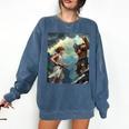 David And Goliath Bible Book Of Samuel King David Comic Comfort Colors Sweatshirt Blue Jean