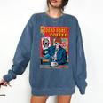 Dead Roast Coffee Comic Book Cover Style Skeleton Barista Comfort Colors Sweatshirt Blue Jean Dead Roast Coffee Comic Book Cover Style Skeleton Barista Comfort Colors Sweatshirt Blue Jean