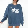 Defend Public Library Support Local Library Book Lover Comfort Colors Sweatshirt Blue Jean