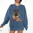 Dragon Read Books Be Kind Stay Weird Book Lover Comfort Colors Sweatshirt Blue Jean