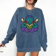 Dragon Read Reading Librarian Book Across America Kids Comfort Colors Sweatshirt Blue Jean