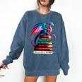 Dragons And Books Dragonworm Book Lover Reading Comfort Colors Sweatshirt Blue Jean Dragons And Books Dragonworm Book Lover Reading Comfort Colors Sweatshirt Blue Jean