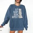 Eat Sleep Read Repeat Reading Book Librarian Men Women Kids Comfort Colors Sweatshirt Blue Jean Eat Sleep Read Repeat Reading Book Librarian Men Women Kids Comfort Colors Sweatshirt Blue Jean