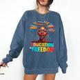 Education Is Freedom Afro Books Comfort Colors Sweatshirt Blue Jean Education Is Freedom Afro Books Comfort Colors Sweatshirt Blue Jean