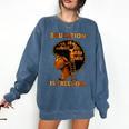 Education Is Freedom Teacher Book Black History Month Comfort Colors Sweatshirt Blue Jean